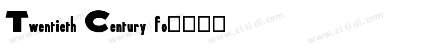 Twentieth Century fo字体转换